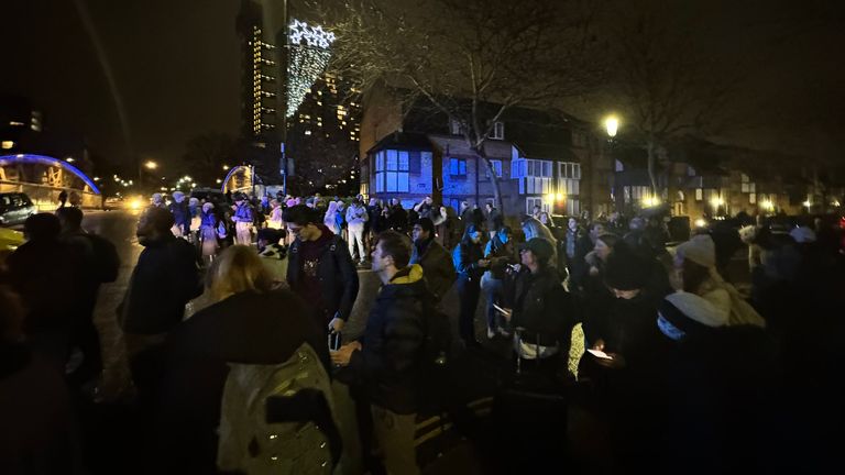 BEST QUALITY AVAILABLE Photo taken with permission from social media site X, formerly Twitter, posted by @mikeyworrall1 showing passengers after being evacuated from trains at Paddington station in London on Thursday evening. Damage to overhead electric cables continues to severely affect trains to and from the station. Issue date: Friday December 8, 2023.