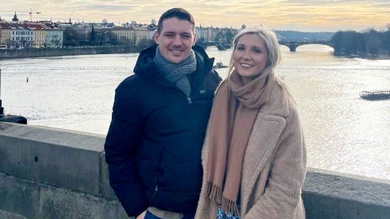 Tom Leese, 34, a video producer, and his wife Rachael, 31, an account director, from Merstham in Surrey, who told of the moment a police officer ordered them to stay down during a mass shooting in central Prague