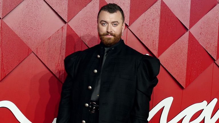 Sam Smith attending the Fashion Awards 2023 presented by Pandora held at the Royal Albert Hall, Kensington Gore, London. Picture date: Monday December 4, 2023. PA Photo. Photo credit should read: Ian West/PA Wire 