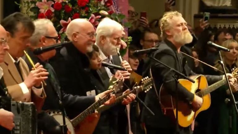 Fairytale of New York played at Shane MacGowan&#39;s funeral