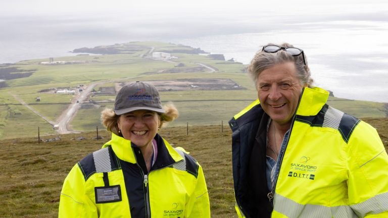 Frank Strang and his wife  Debbie own the SaxaVord spaceport on Unst. Pic: SaxaVord