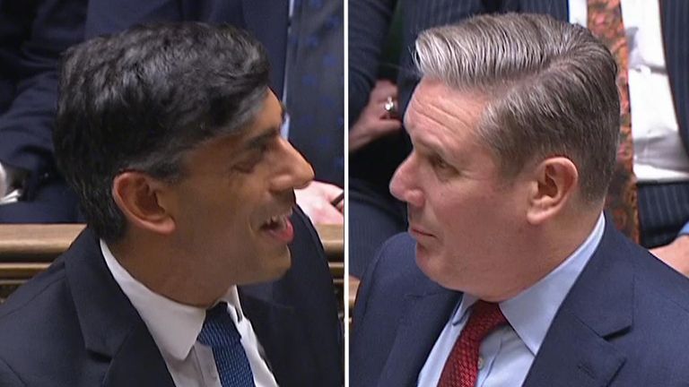 The prime minister and Labour leader clash at PMQs