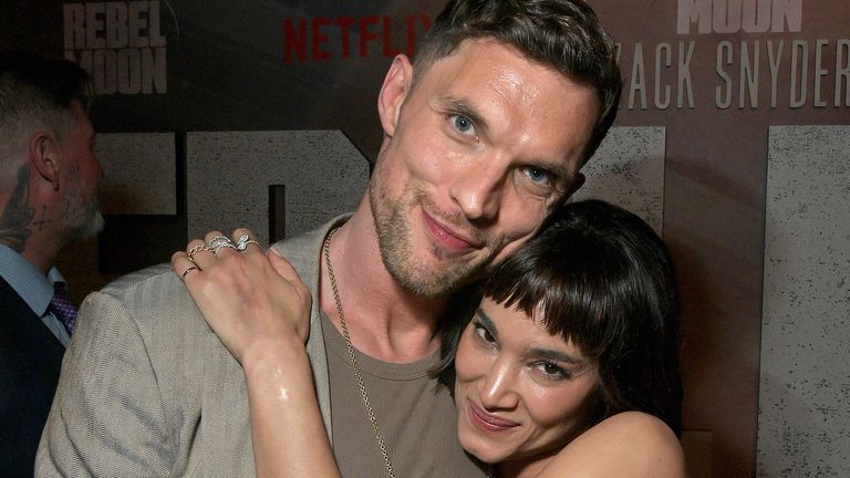 HOLLYWOOD, CALIFORNIA - DECEMBER 13: (L-R) Ed Skrein and Sofia Boutella attend the Netflix Premiere of Zack Snyder&#39;s REBEL MOON - Part One: A Child of Fire at TCL Chinese Theatre on December 13, 2023 in Hollywood, California. (Photo by Charley Gallay/Getty Images for Netflix)