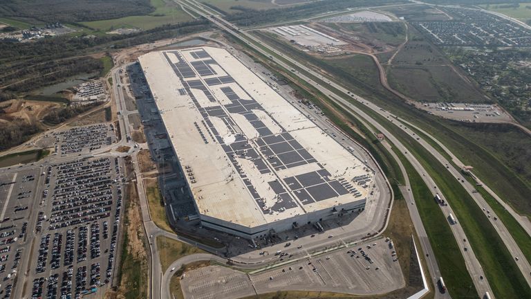 A general view of the Tesla gigafactory in Austin, Texas, U.S., February 28, 2023. REUTERS/Go Nakamura