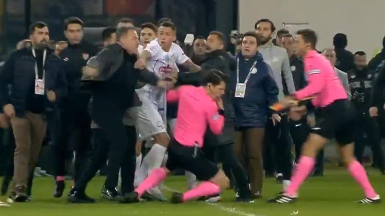 Referee attacked in Turkey