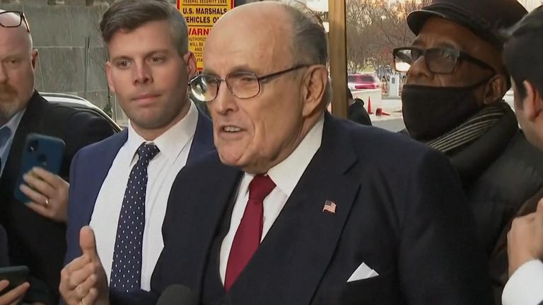 Trump&#39;s former personal lawyer, Rudy Giuliani, is ordered to pay almost $150 million to two Georgia election workers in defamation case.