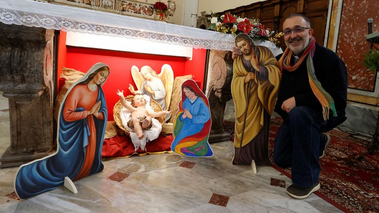 LGBT Nativity Scene Featuring Two Mothers of Baby Jesus