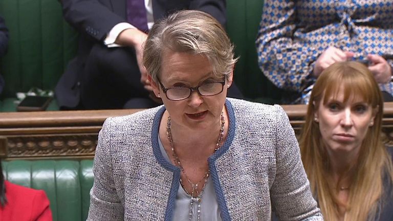Yvette Cooper addressed rumours that the immigration minister, Robert Jenrick, has resigned.