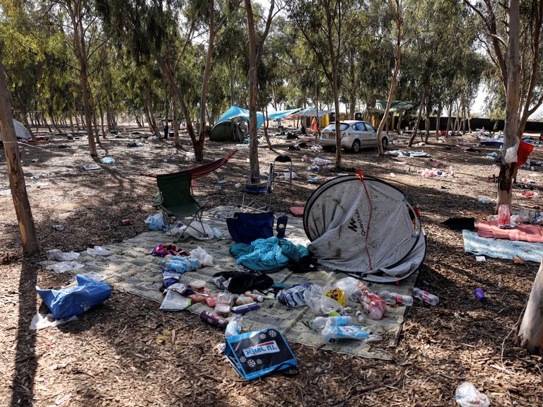 Rami was among those who gathered the belongings dropped by festival-goers to return them to their families.