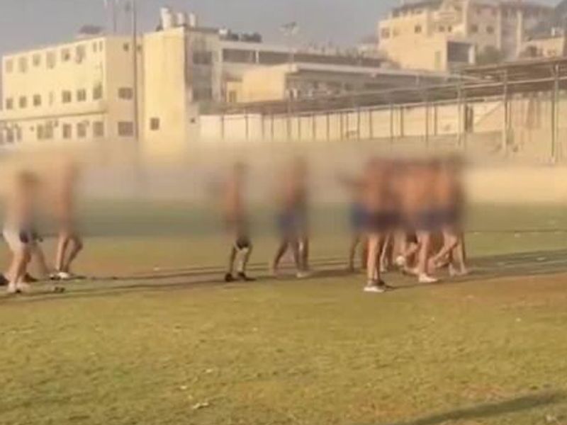 People detained in Gaza stadium