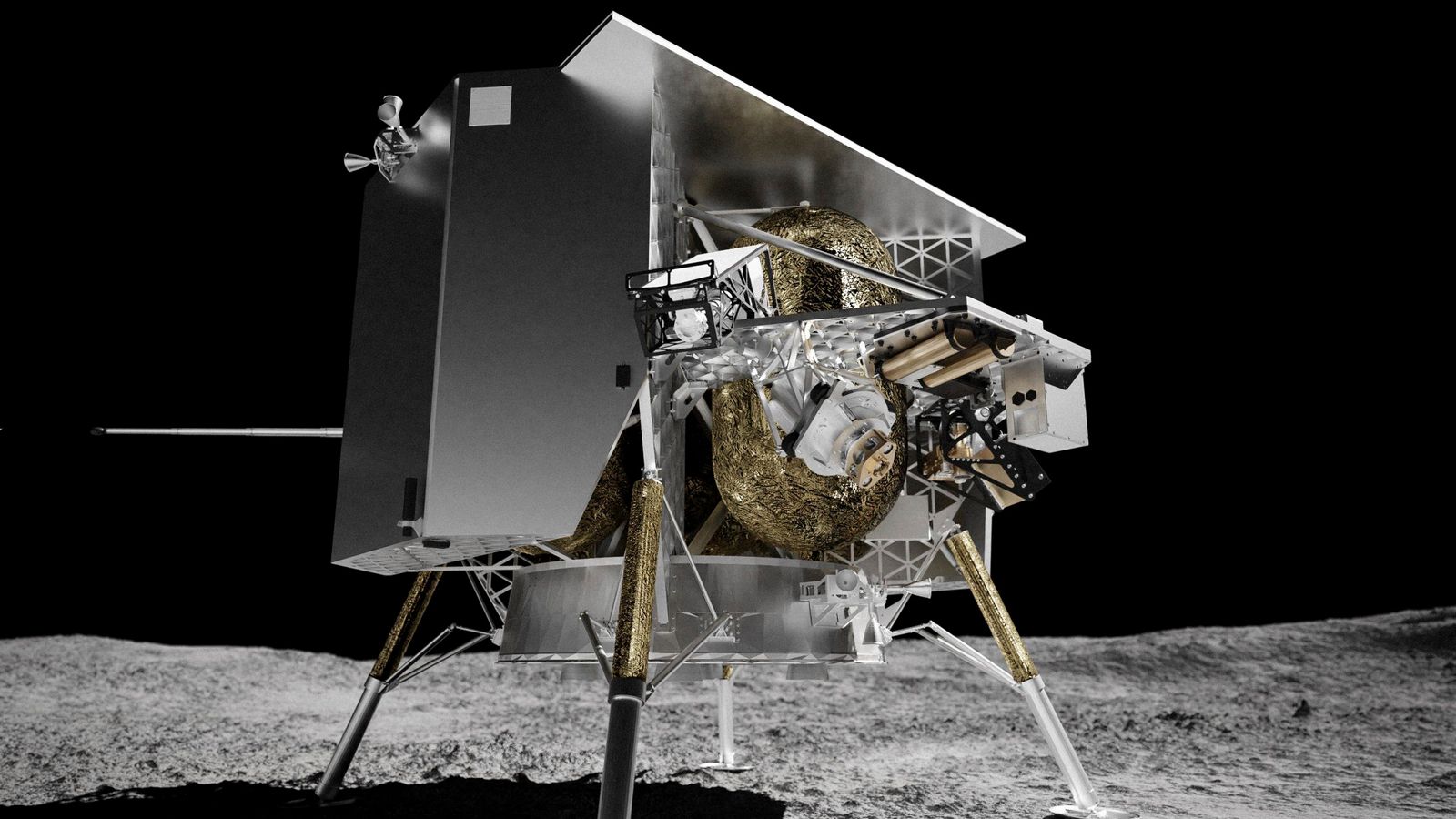 Първият американски космически кораб, кацнал на Луната след Аполо, трябва да излети в понеделник