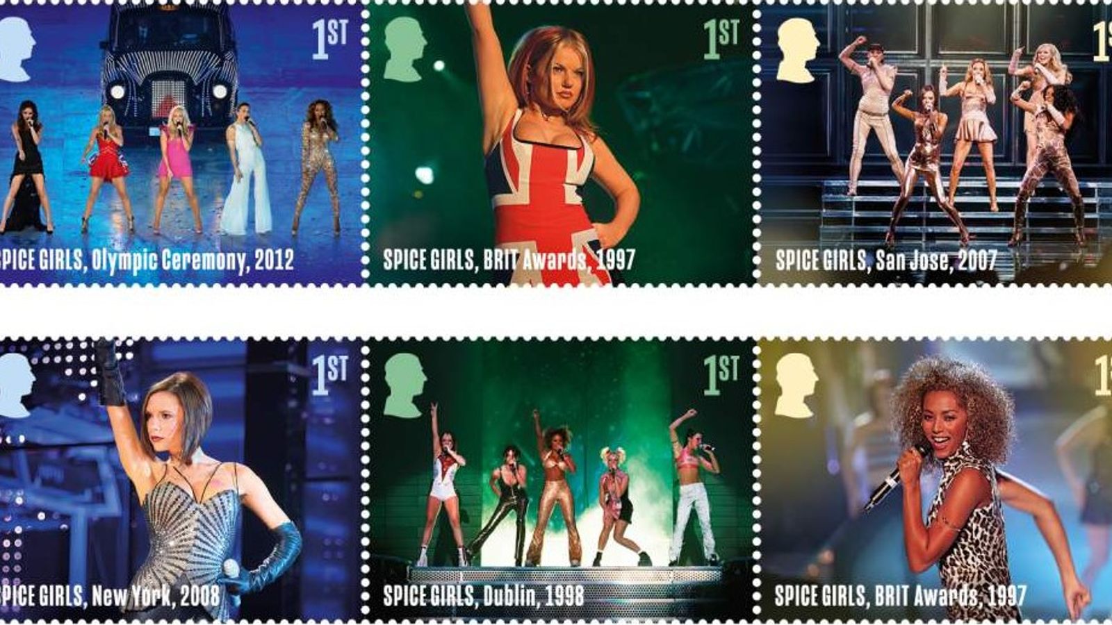 Spice Girls' 30th anniversary celebrated in Royal Mail stamp collection