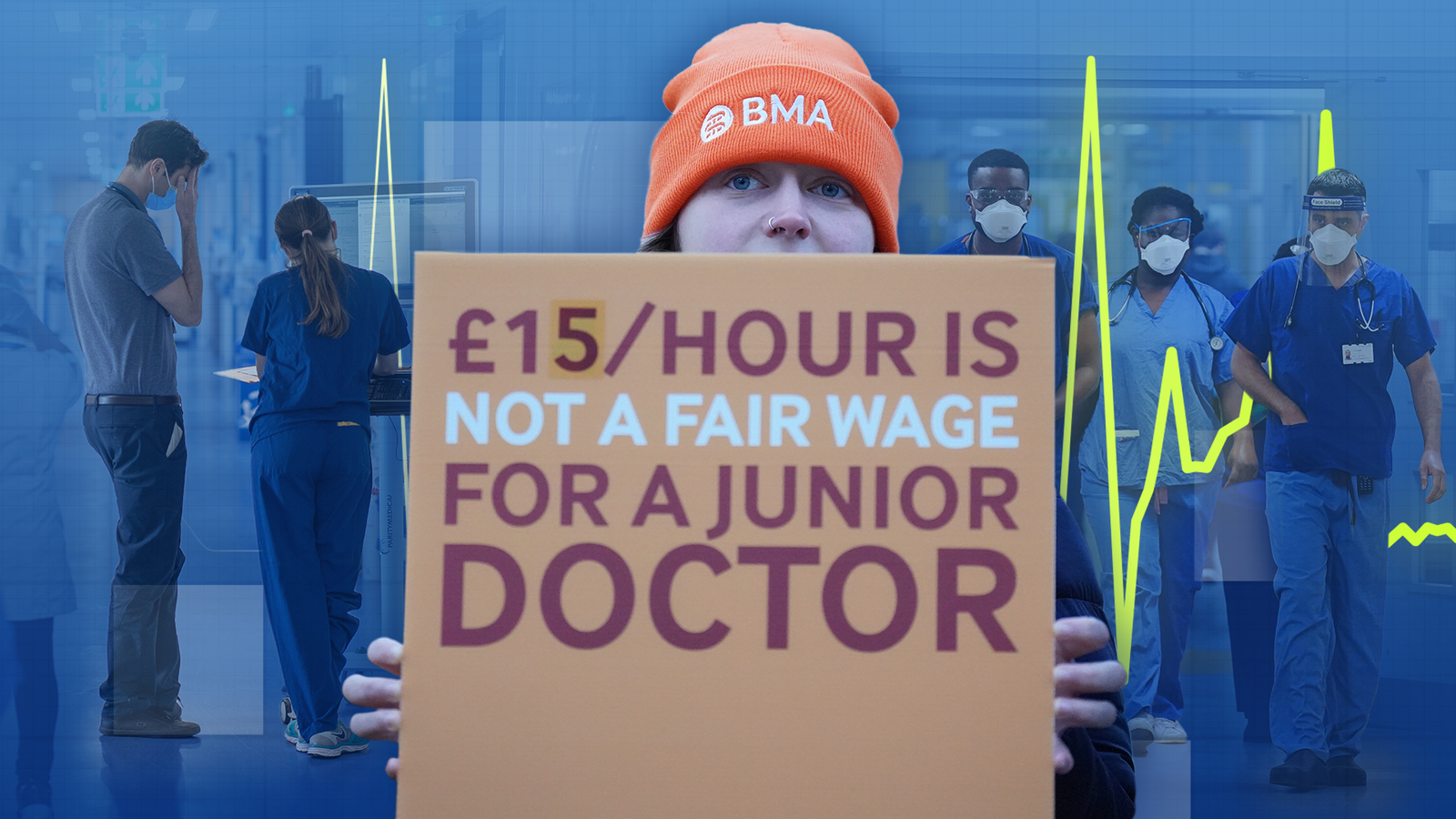 Адам Бултън: Песимизмът на NHS се прокрадва, докато стачкуващите лекари продължават с изискването за 35% заплащане