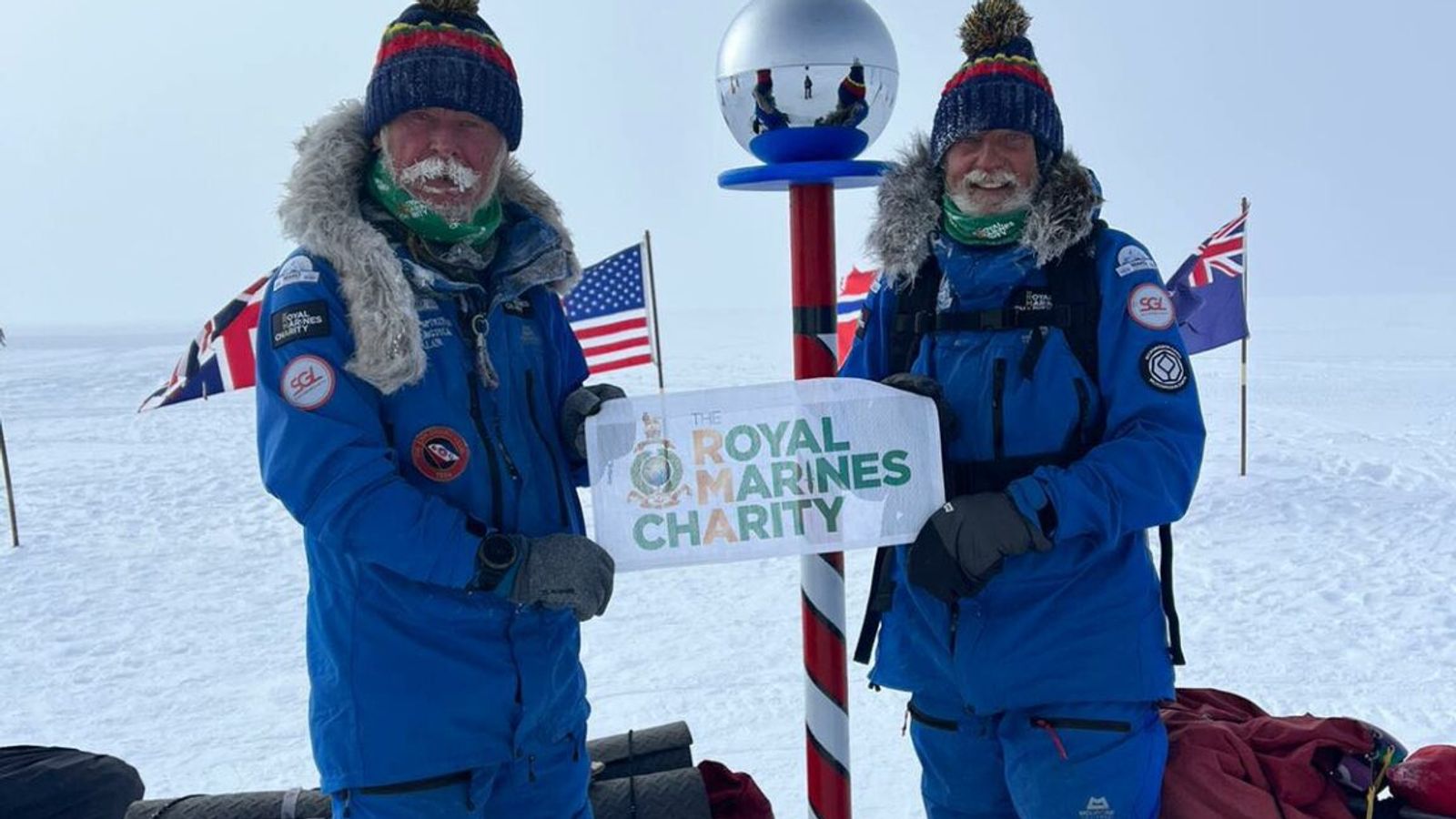 Бившият морски пехотинец Дейв Томас стана най-възрастният човек, достигнал Южния полюс без чужда помощ