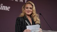Adele speaks at The Hollywood Reporter&#39;s Annual Women in Entertainment Gala, 7 December, 2023. Pic: Alex J. Berliner/ABImages, via AP Images