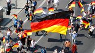 Supporters of Alternative for Germany (AfD) protest in Berlin. File image