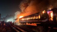 Firefighters tackled the fire