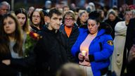 A vigil was held near the scene. Pic: PA