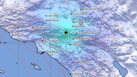 The earthquake hit in a mountain pass east of LA
