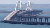 The Kerch bridge is a crucial supply link for Russia (File photo)