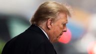 Donald Trump is seen leaving Trump Tower to attend the last day of his trial in New York