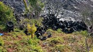 Dumped tyres. Pic: Ness District Salmon Fishery Board