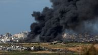 Smoke rises from the North Gaza
Pic: Reuters