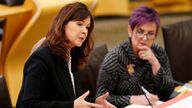 The Lord Advocate Dorothy Bain KC delivers a statement on the Post Office Horizon IT scandal in the chamber of the Scottish Parliament at Holyrood, Edinburgh. Picture date: Tuesday January 16, 2024.