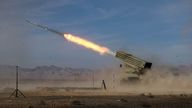 A missile being launched during a military exercise in Isfahan, Iran. File pic: Iranian Army/WANA/via Reuters