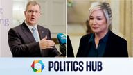 Sir Jeffrey Donaldson and Michelle O&#39;Neill 
pIC:pa