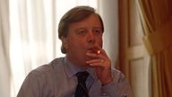 Ken Clarke smoking his trademark cigar in 1996