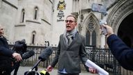Laurence Fox makes a statement outside the the Royal Courts Of Justice.
Pic:PA