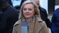  Liz Truss arrives to view Voices From The Tunnels
