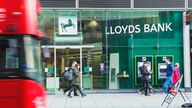 A branch of Lloyds bank. Pic: iStock