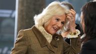 Queen Camilla opens the new 'Safe Space' during a visit to Aberdeen Art Gallery, as part of an initiative to provide help and guidance to people if they suspect someone is living with domestic abuse. Picture date: Thursday January 18, 2024.
