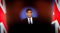 Prime Minister Rishi Sunak during a press conference in the Downing Street Briefing Room