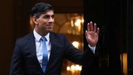 Britain&#39;s Prime Minister Rishi Sunak gestures as he meets with Belgium&#39;s Prime Minister Alexander De Croo at Downing Street, London, Britain, January 23, 2024. REUTERS/Hannah McKay/Pool