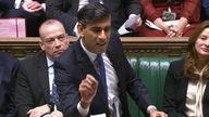 Rishi Sunak speaks during Prime Minister&#39;s Questions in the House of Commons
