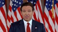 Florida Governor Ron DeSantis announces his withdrawl from the Republican presidential candidacy in a still image from video released on social media January 21, 2024. Ron DeSantis campaign/ via REUTERS. THIS IMAGE HAS BEEN SUPPLIED BY A THIRD PARTY
