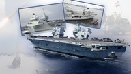 For Sean Bell piece on Royal Navy carrier strike groups. Pic: Sky News Graphic