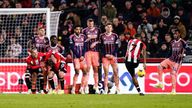 Brentford&#39;s Ivan Toney scores their side&#39;s first goal of the game during the Premier League match at the Gtech Community Stadium, London. Picture date: Saturday January 20, 2024.

