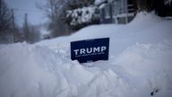 Snow has piled up ahead of a vote in Iowa, as blizzard conditions sweep the US