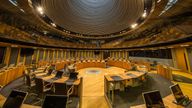 The chamber of the Senedd (Welsh parliament). Pic: Senedd Cymru/Welsh Parliament