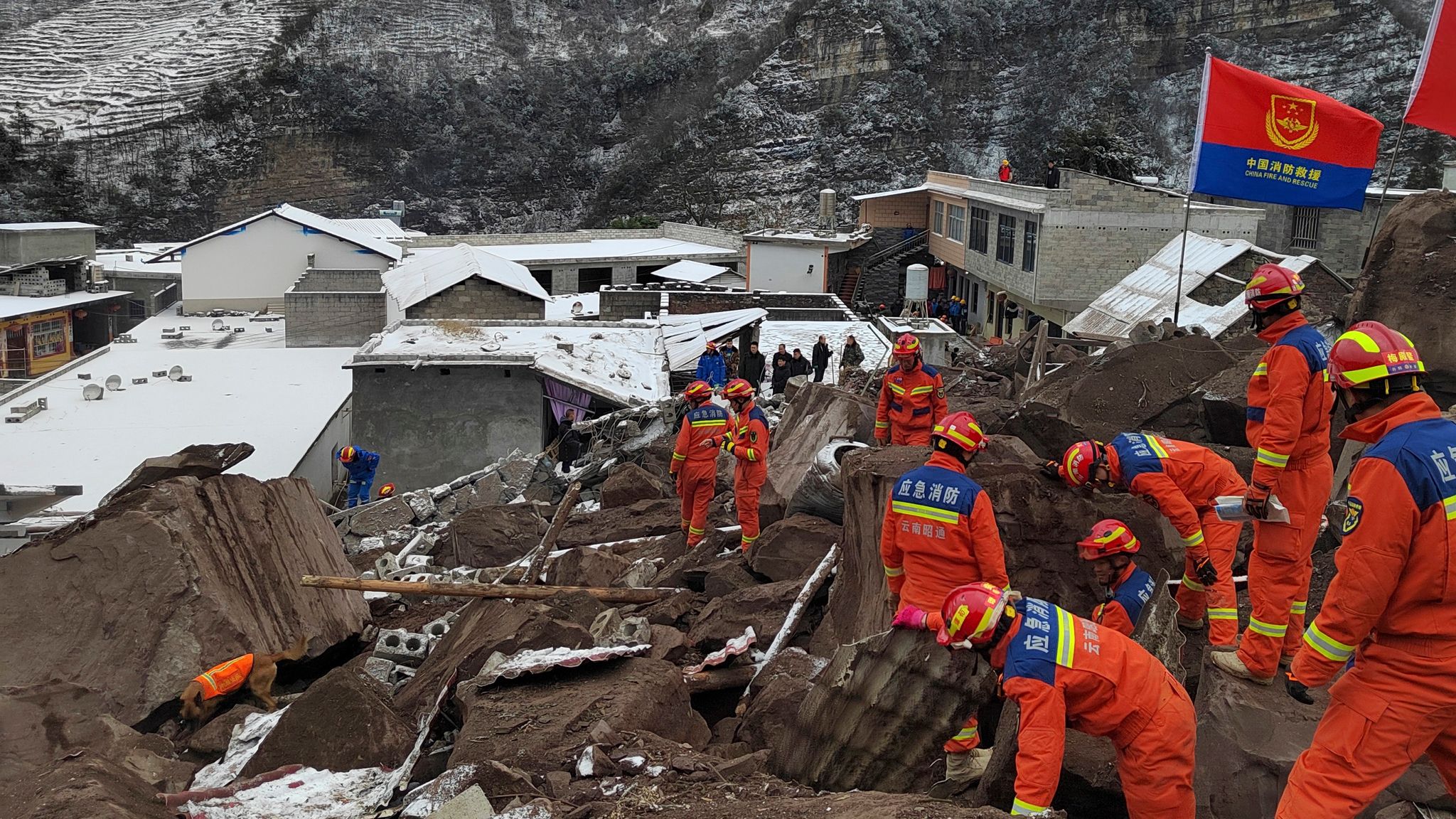 China landslide kills nine and leaves dozens buried in Yunnan province