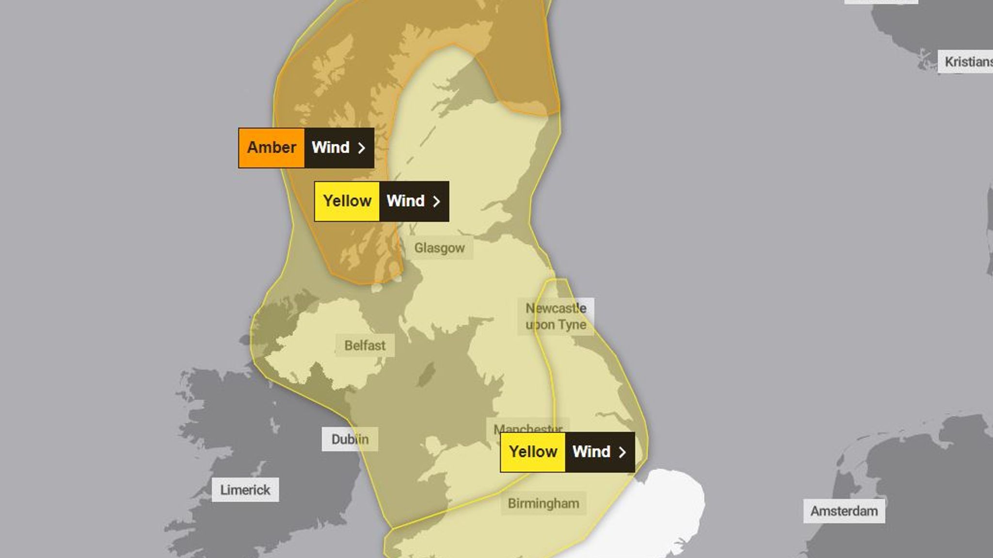 Two people die in crashes during Storm Isha | UK News | Sky News