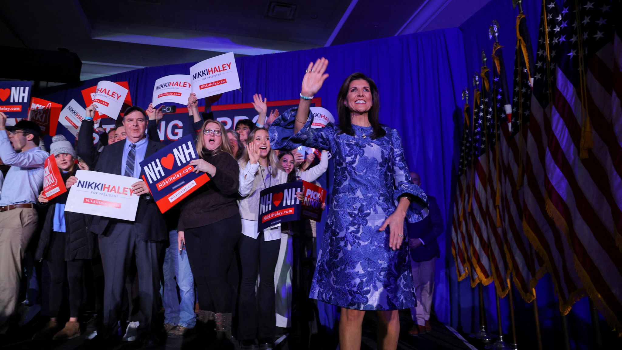 Donald Trump wins New Hampshire primary, but Nikki Haley says campaign