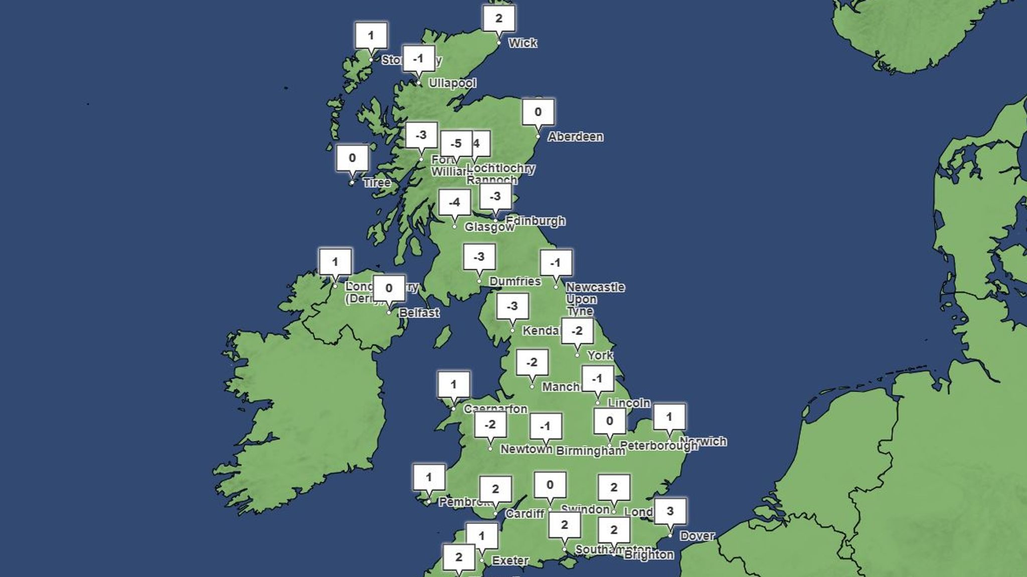 UK weather: Temperatures forecast to plummet to -5C, bringing risk of ...