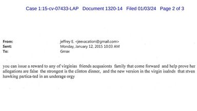 Epstein documents: Prince Andrew's puppet, Clinton's 'preferences' and