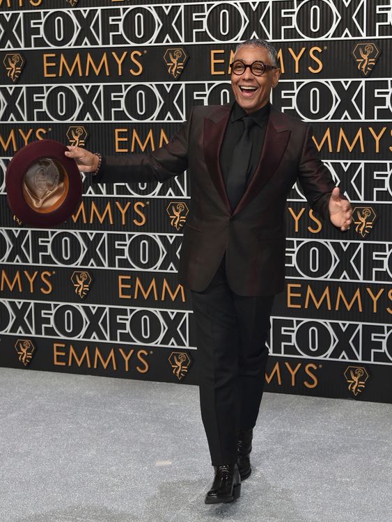 Giancarlo Esposito arrives at the 75th Primetime Emmy Awards on Monday, Jan. 15, 2024, at the Peacock Theatre in Los Angeles. (Photo by Richard Shotwell/Invision/AP)