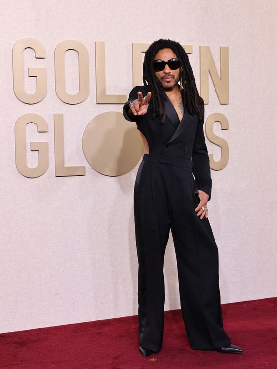 Lenny Kravitz attends the 81st Annual Golden Globe Awards in Beverly Hills, California, U.S., January 7, 2024. REUTERS/Mike Blake
